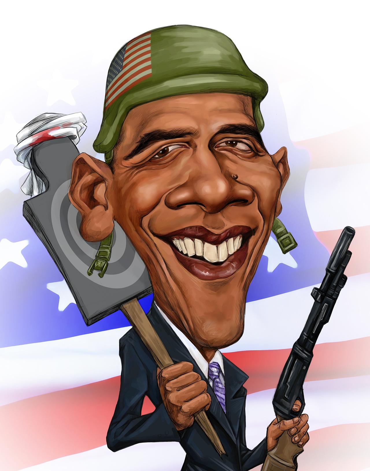 禁止商业用途-禁止个人用途                          奥巴马漫画