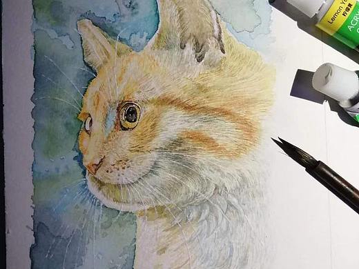 过年宅家的一部分水彩（个人主页-ZNDM2MTUyMzY=） - 绘画 - 站酷设计师爱画画的馋猫原创素材 - 站酷ZCOOL