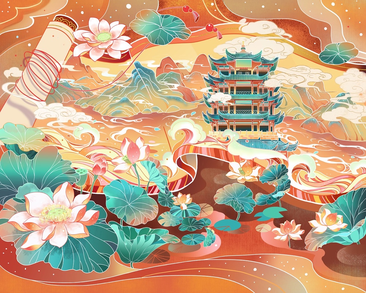 江城61绘卷|插画|商业插画|pleiades - 原创作品 - 站酷 (zcool)