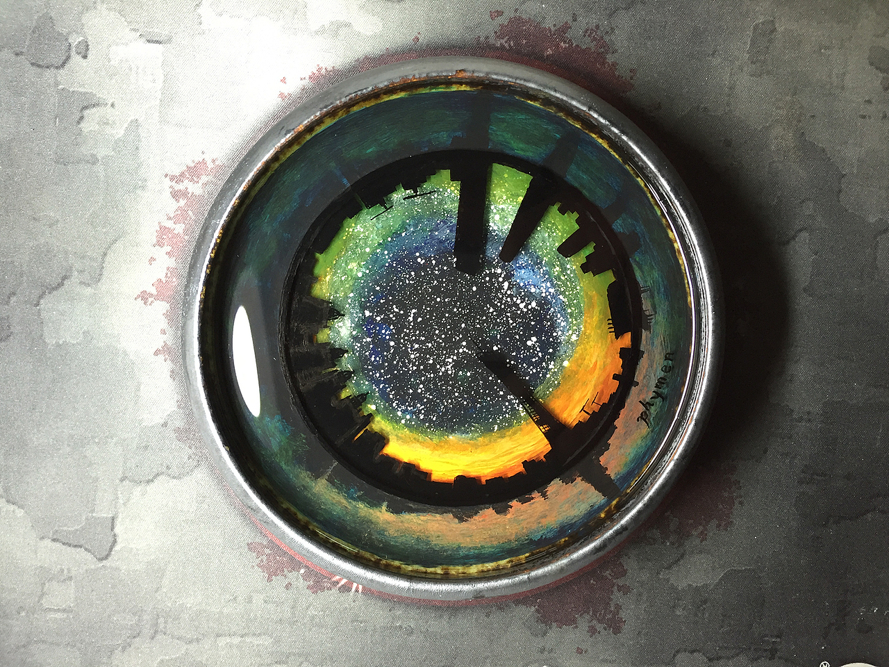 Bowl painting 水晶滴胶星空作品（图ZOTUyNzgxMjA=） - 绘画 - 站酷设计师phymen原创素材 - 站酷ZCOOL