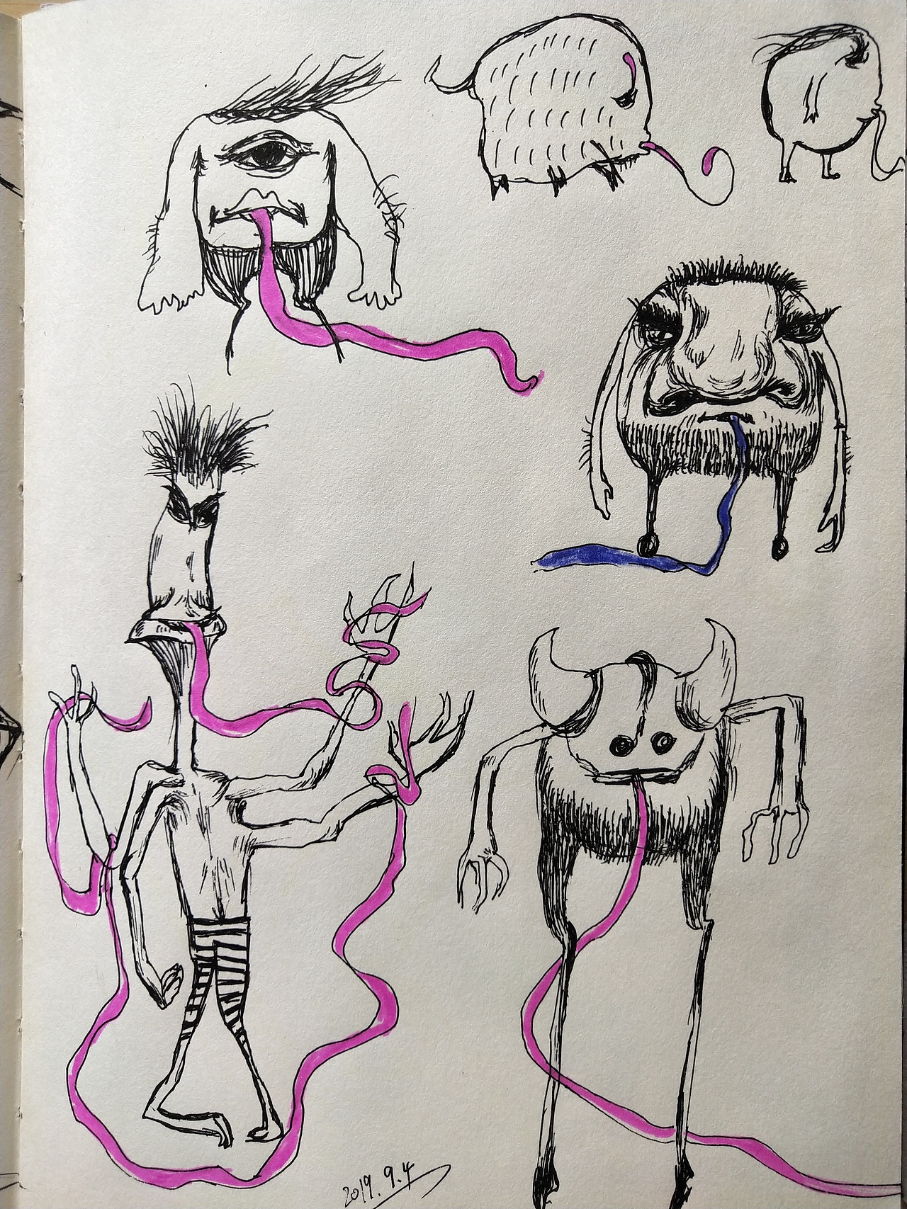 2019年钢笔画练习（图ZMTgzNDAxNDIw） - 新锐潮流插画 - 站酷设计师丁小厌原创素材 - 站酷ZCOOL