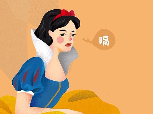 六一插画海报过程图