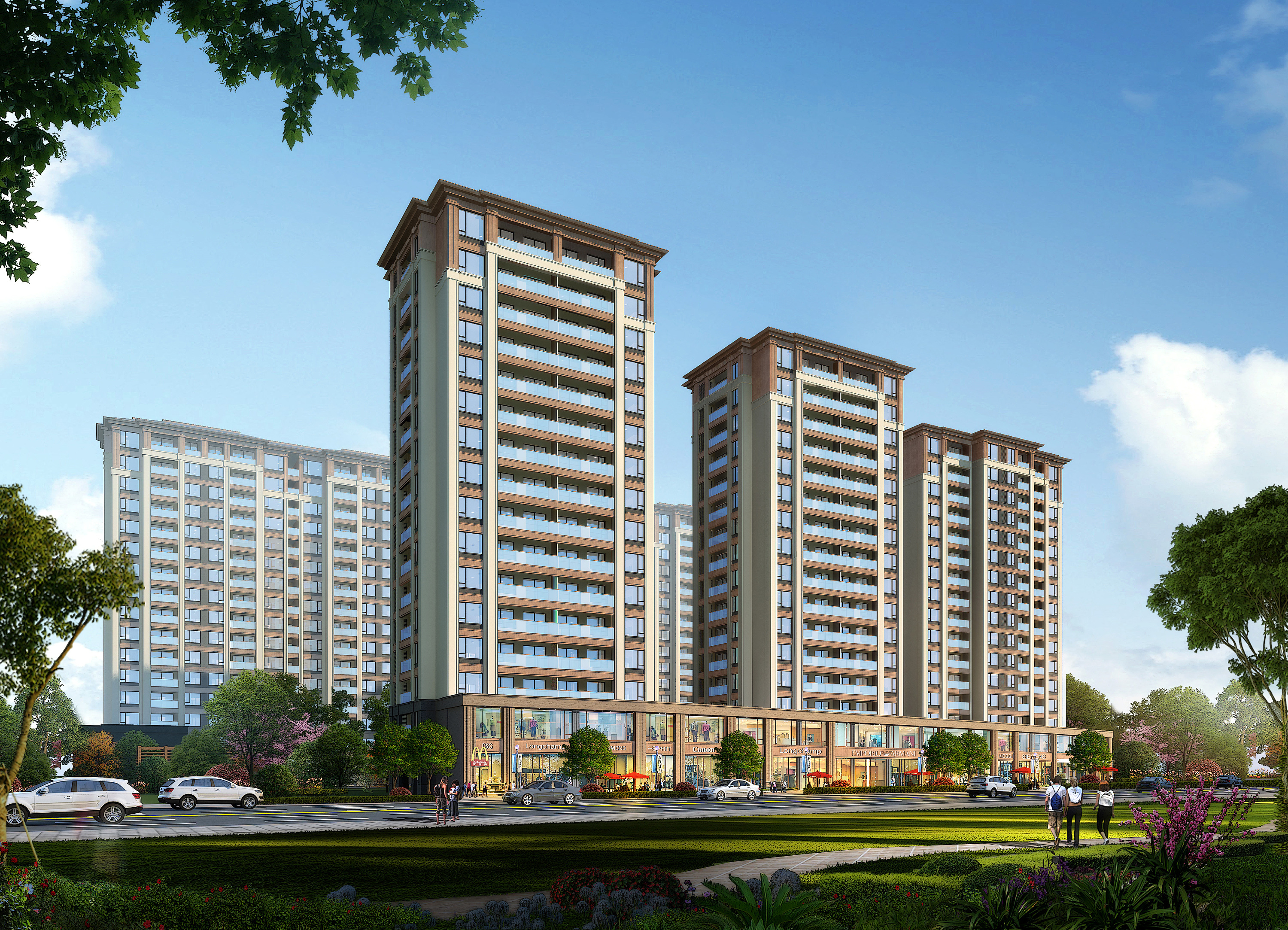 浙江某小区夜间效果图