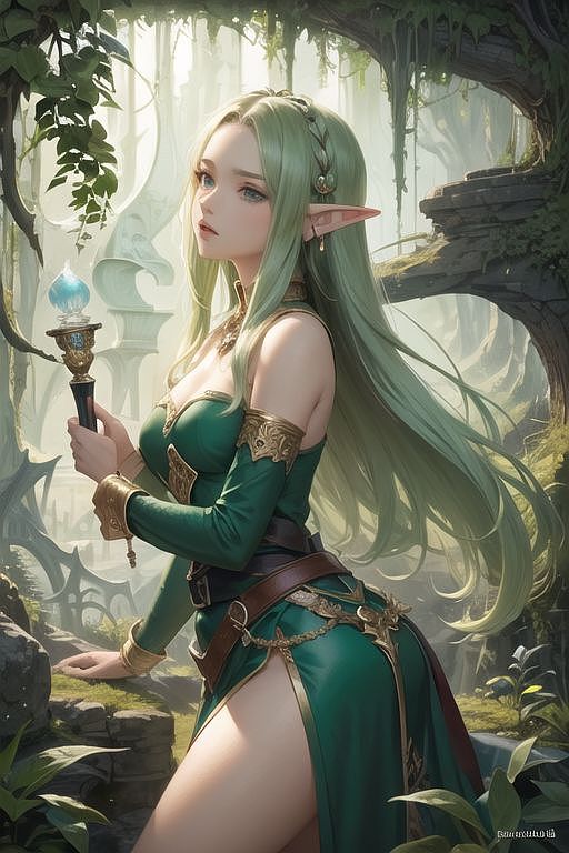 AI绘画 精灵少女（图ZMzQzMTk2NTI4） - 创作习作 - 站酷设计师AsakuraMinami原创素材 - 站酷ZCOOL