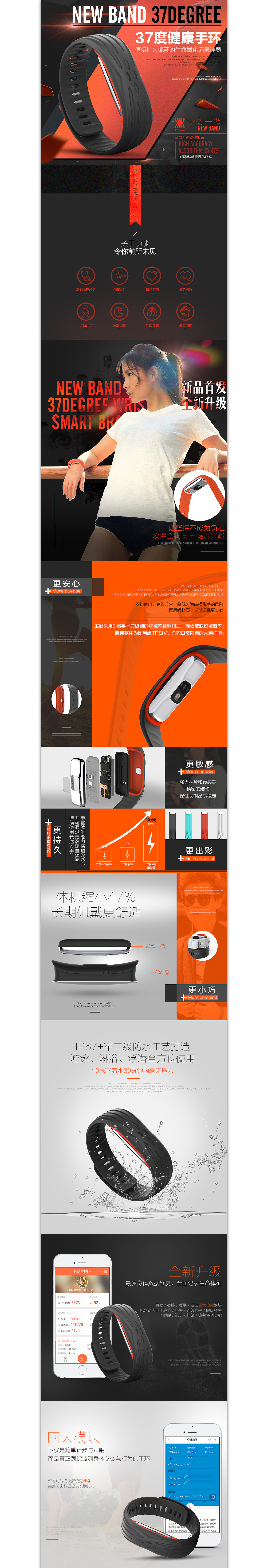 数码类 智能手表手环详情页 宝贝描述页（图ZNDk1NTczNzI=） - 电商 - 站酷设计师lindimelody原创素材 - 站酷ZCOOL