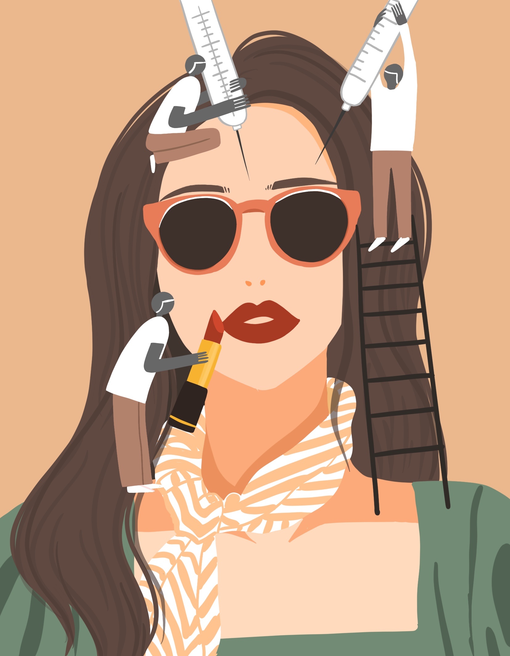 悦指间美甲插画合集