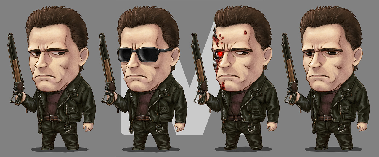 终结者t800-施瓦辛格q版