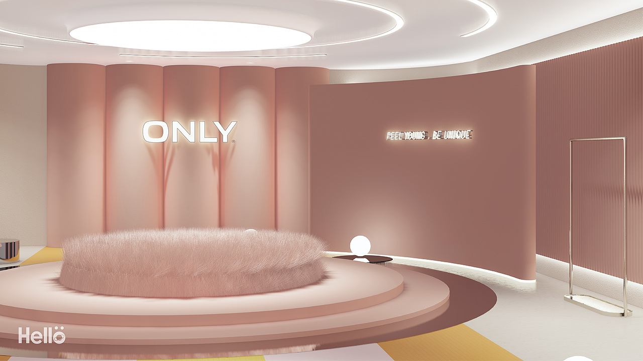 品牌定位和产品定位,设计一个具有体验感,美感的创意直播间"为理念