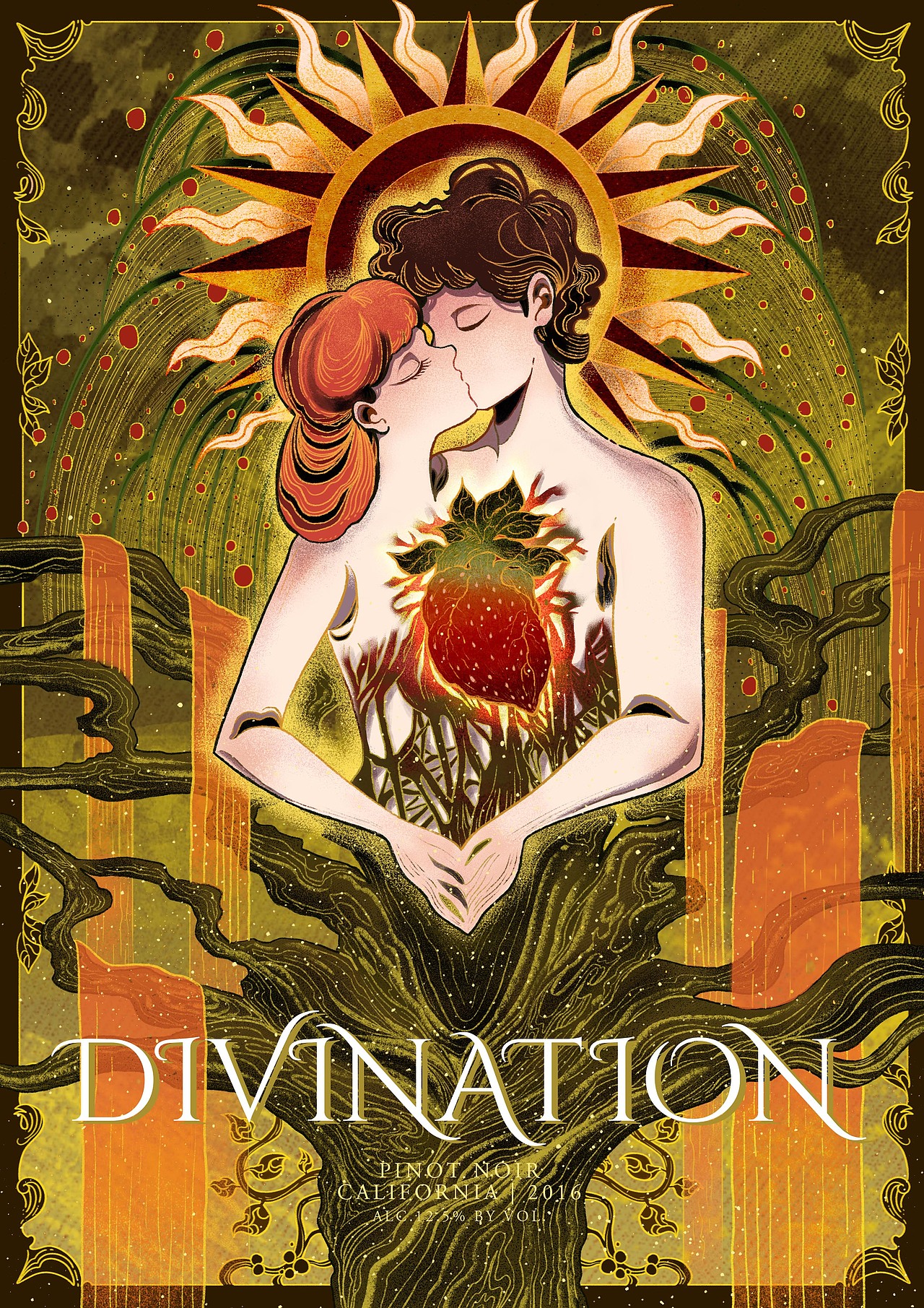 Divination 酒瓶包装插画