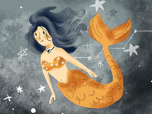 美人鱼（个人主页-ZNTQyODcyMDA=） - 儿童插画 - 站酷设计师玲子嘟嘟原创素材 - 站酷ZCOOL