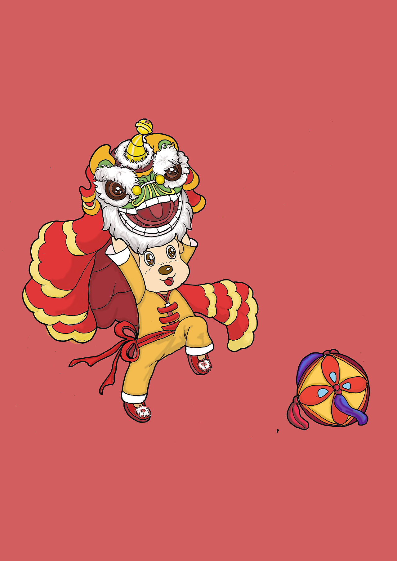 狗年大吉|插画|创作习作|粒橙orange - 原创作品 - 站酷 (zcool)