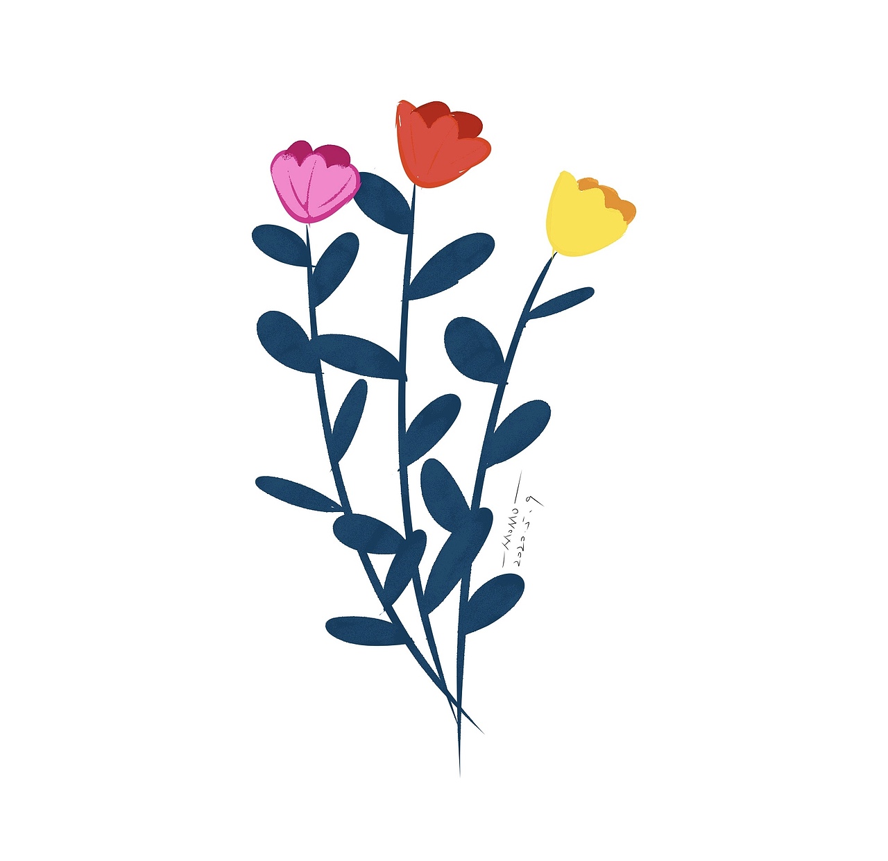 绿色小植物插画