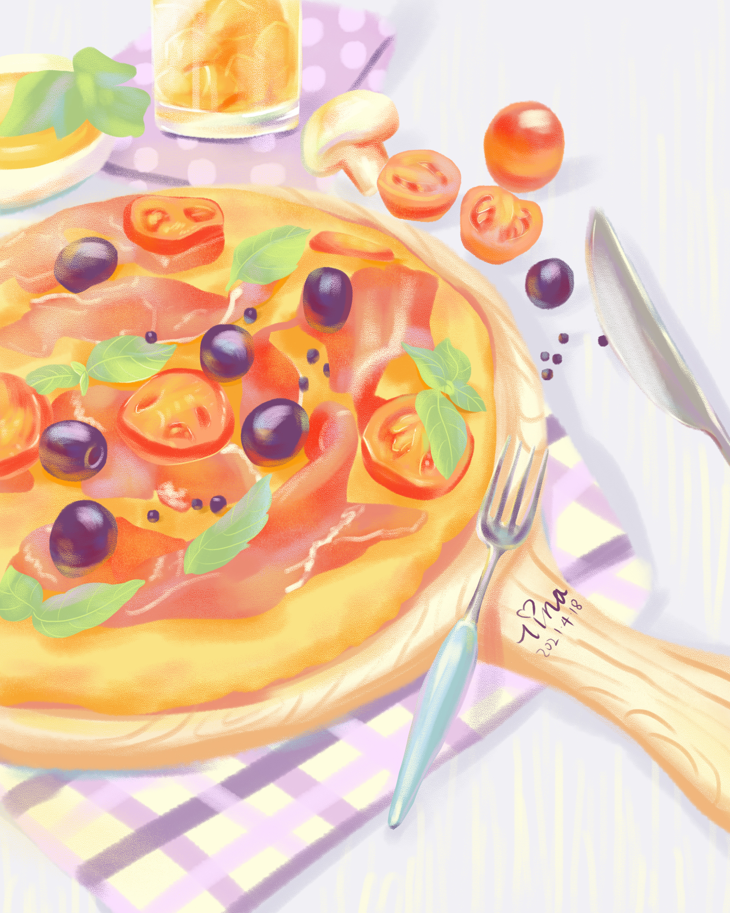 板绘-治愈美食|插画|创作习作|田螺姑娘tina - 原创作品 - 站酷