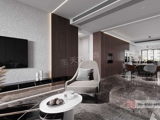 龙湖昱湖壹号装修设计,天古装饰礼嘉大平层装修工地