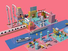 C4D靜幀場(chǎng)景