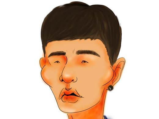 人物夸张漫画《李荣浩》