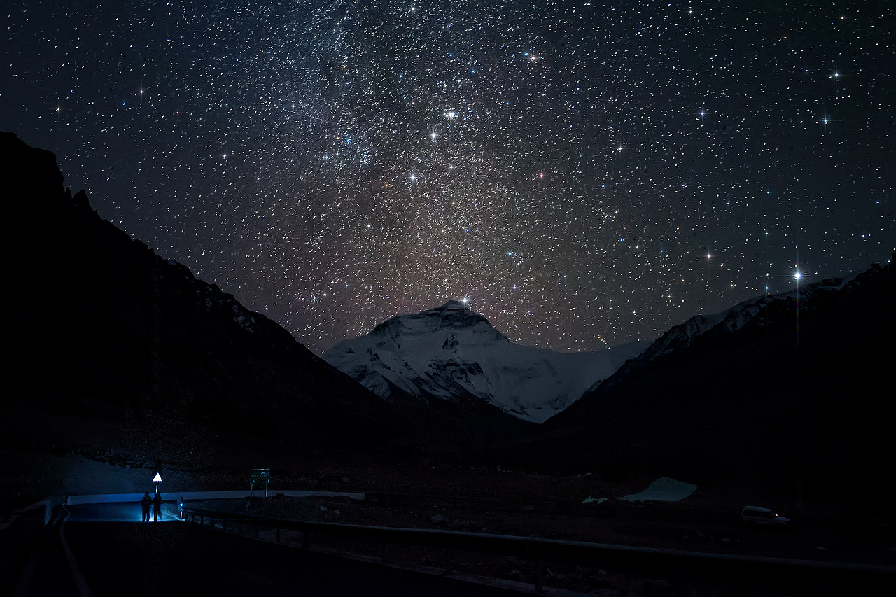 星空下的珠峰（图ZMTg0OTE3MTA0） - 风光摄影 - 站酷设计师摄影师雪山飞兔原创素材 - 站酷ZCOOL