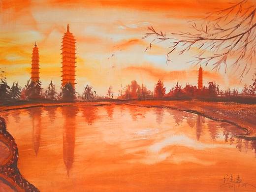 大理三塔（崇圣寺）2张