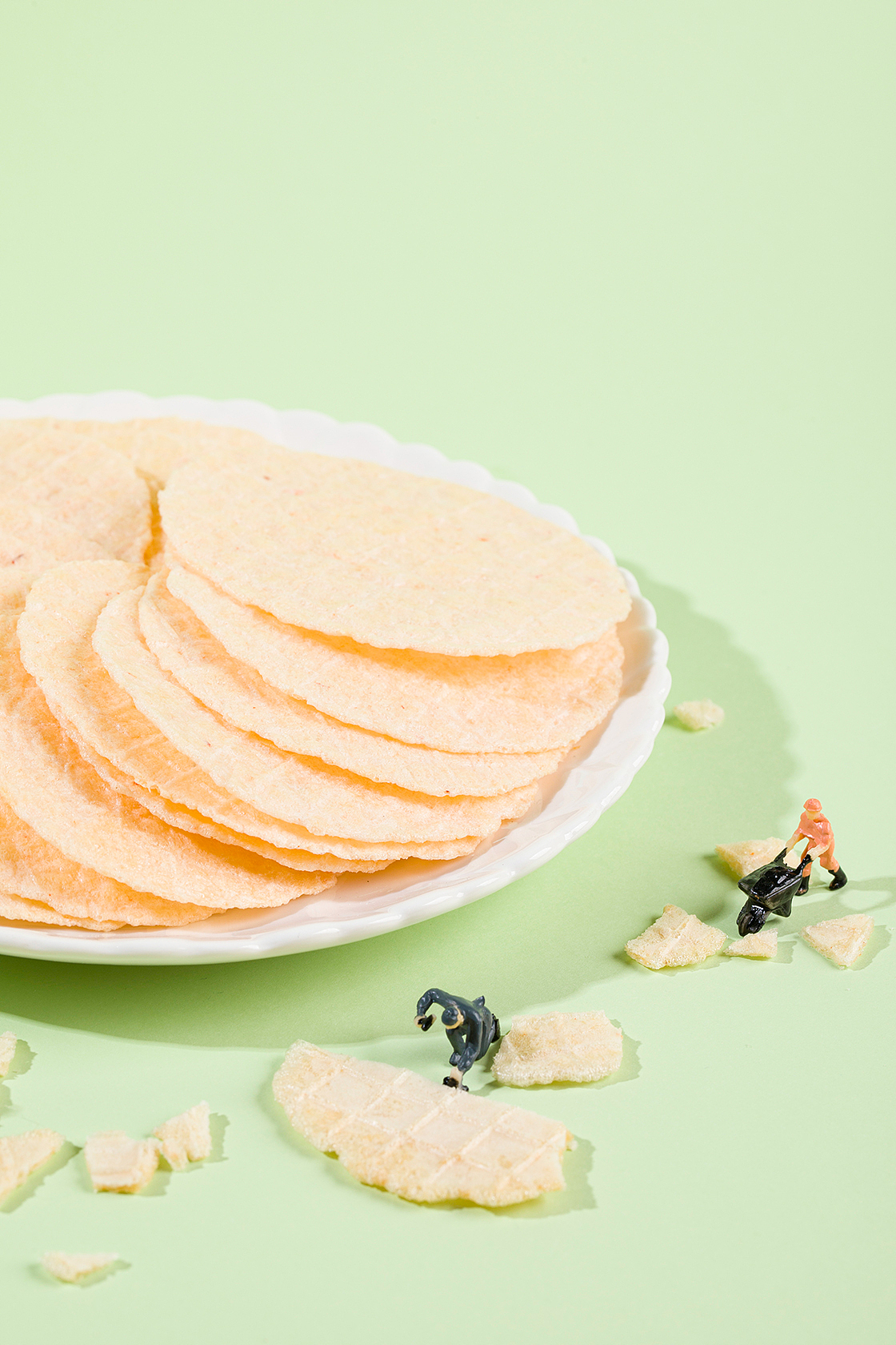 美食摄影 虾片零食