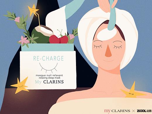 #my CLARINS 尋找天然好食肌# —— 美肌的秘密（個人主頁-ZNTkyNzgwMjg=） - 海報 - 站酷設計師咩咩李012原創(chuàng)素材 - 站酷ZCOOL