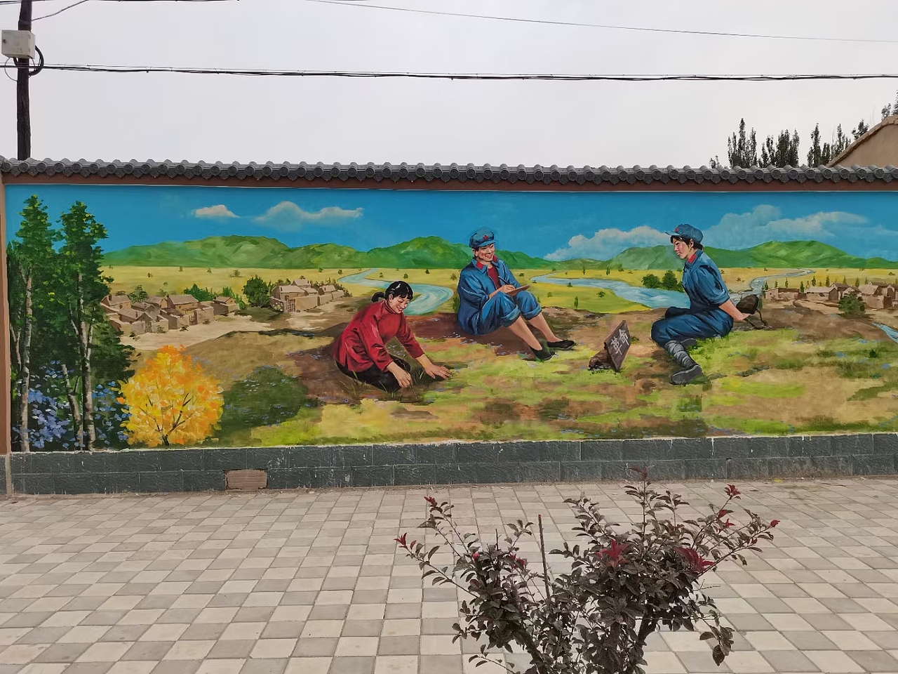 精美艺术墙绘现场创作