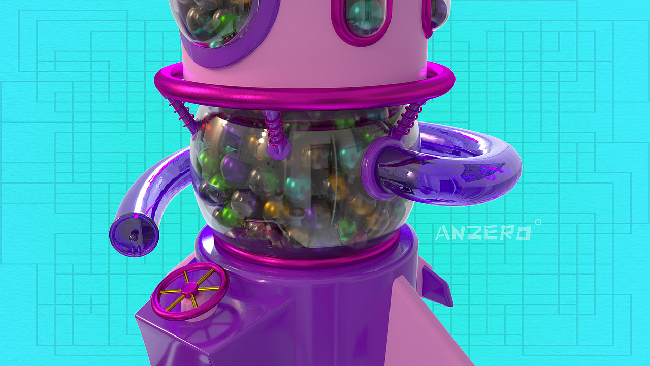 大型扭蛋机-美陈装饰类-原创设计（图ZMTY5ODYwODU2） - 其他三维 - 站酷设计师不务正业的舰长原创素材 - 站酷ZCOOL