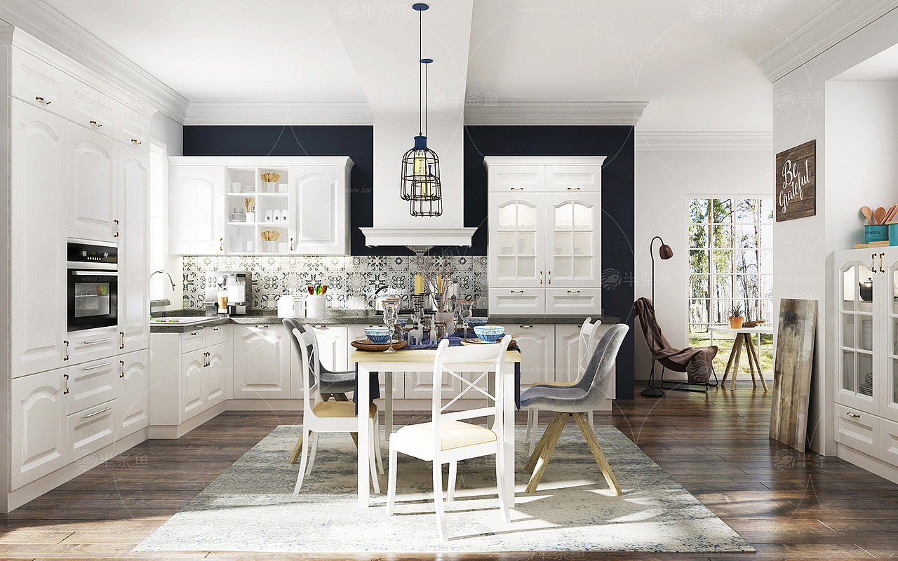 厨房的设计，简单清新