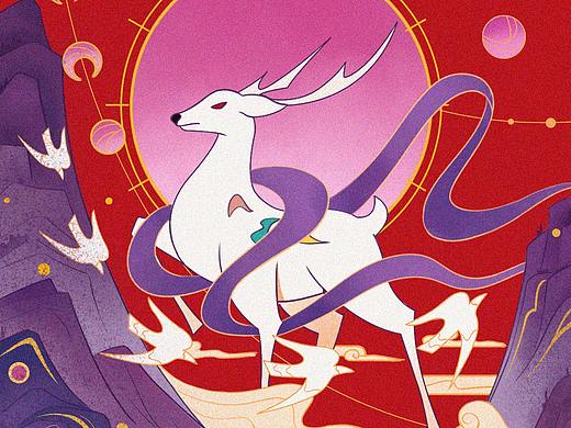 鹿国潮（个人主页-ZNTMzNDc2MDA=） - 新锐潮流插画 - 站酷设计师铁头王八原创素材 - 站酷ZCOOL