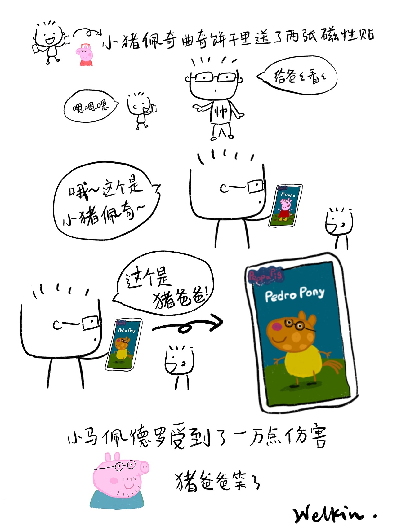 小猪佩奇（图ZMTI1OTA4NzEy） - 单幅漫画 - 站酷设计师Welkinkk原创素材 - 站酷ZCOOL