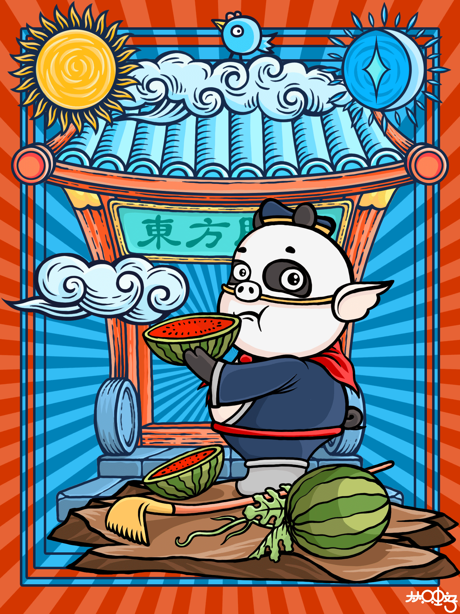 国潮当道——东方胖丸熊猫国潮涂装创作（图ZMjE4MzI4MzE2） - 手办/模玩 - 站酷设计师大大只蚊子原创素材 - 站酷ZCOOL