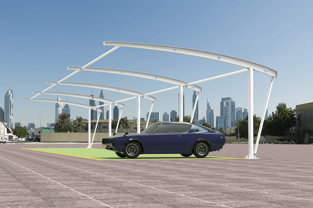 举报5分享武汉新能源汽车膜结构车棚天峰世纪膜结构厂武汉张拉膜-悬臂