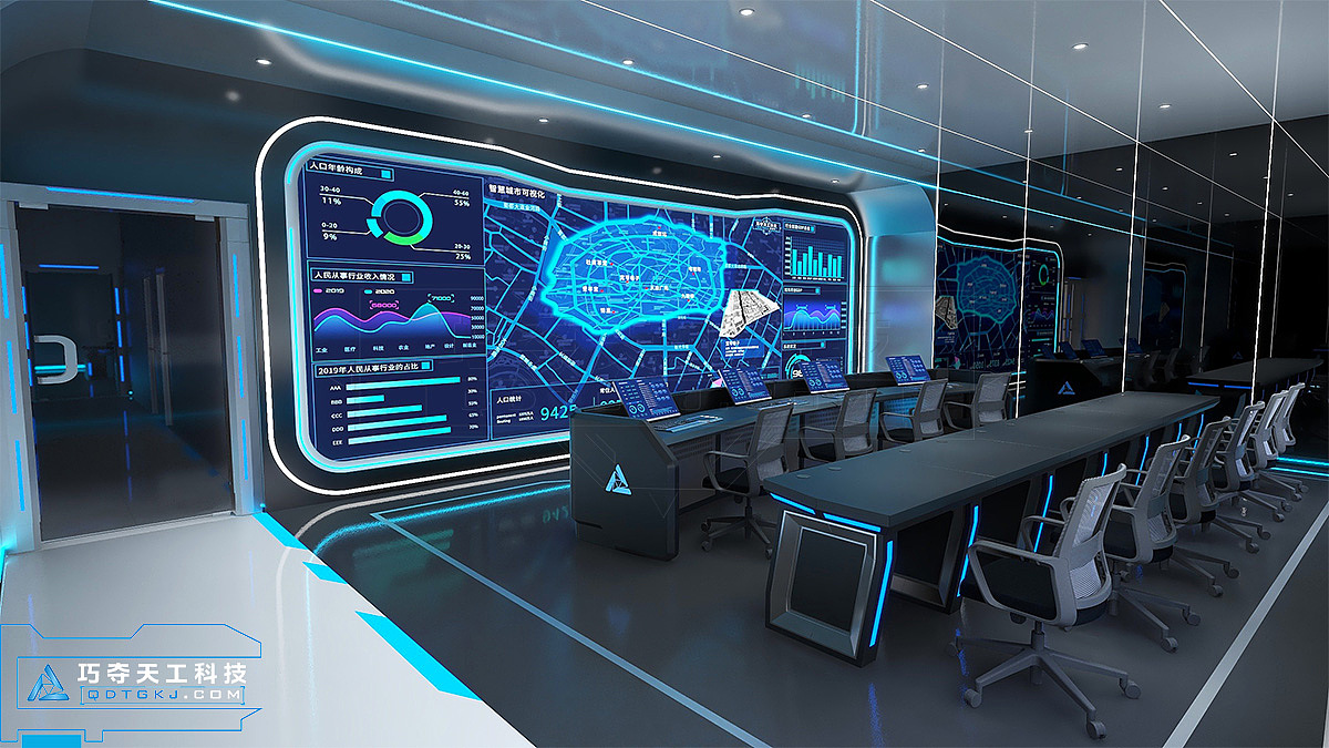 巧夺天工科技控制台-智慧派出所-方案展示