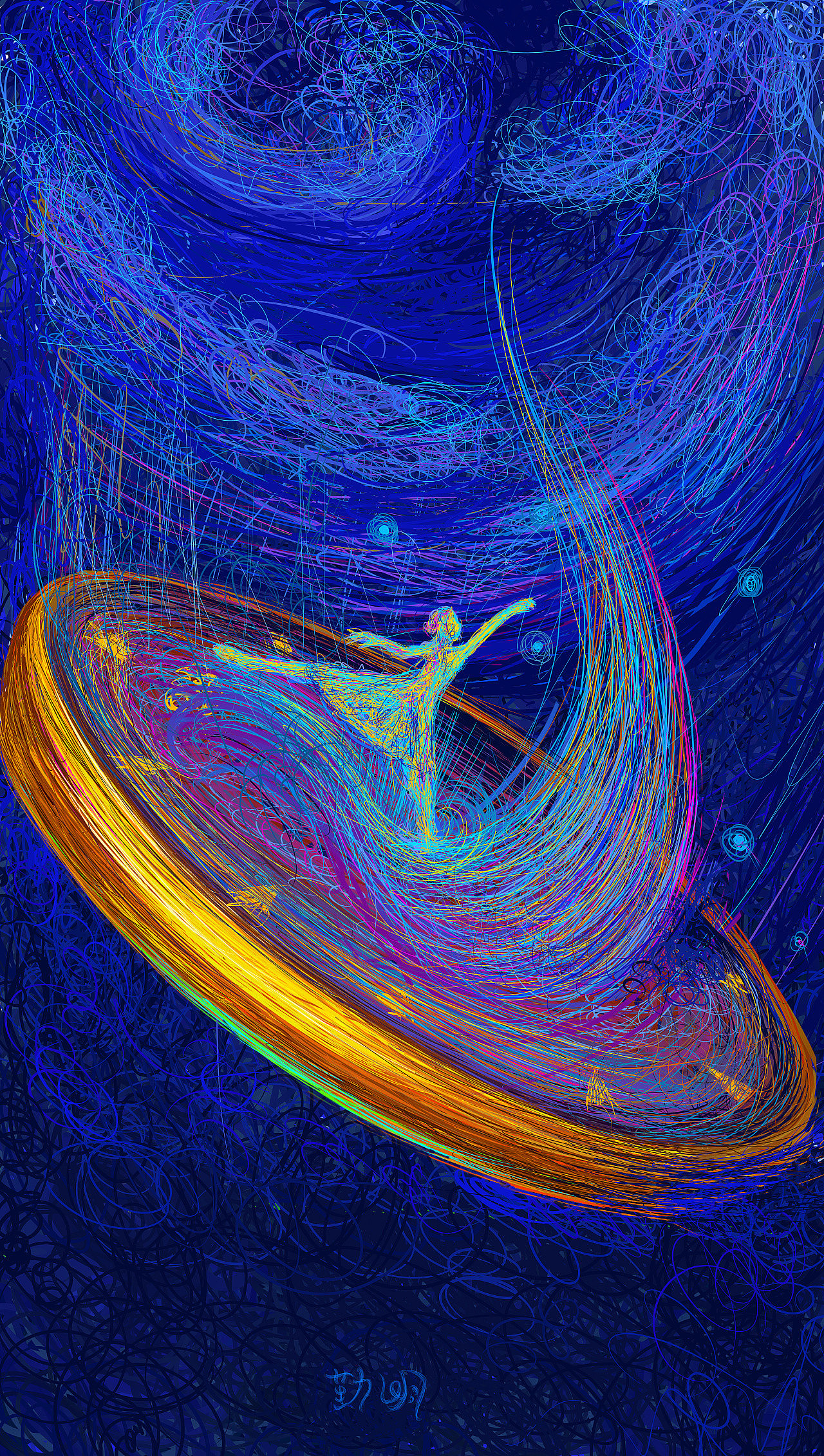 临摹的第一张线圈插画,尝试替换了一个元素