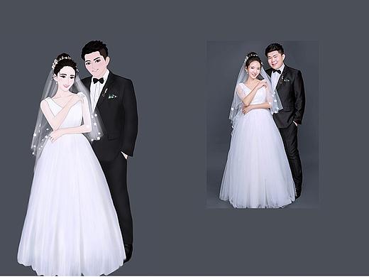 婚纱照手绘