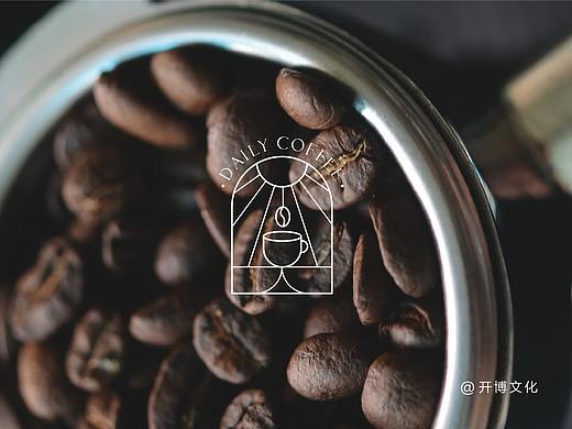 DAILY COFFEE咖啡 LOGO标志设计 复古品牌延展VI展示