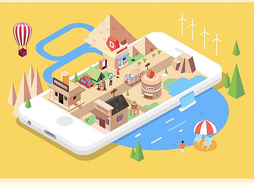 2.5D插画（个人主页-ZMjI2MDM0OTY=） - 艺术插画 - 站酷设计师美美的静无言原创素材 - 站酷ZCOOL