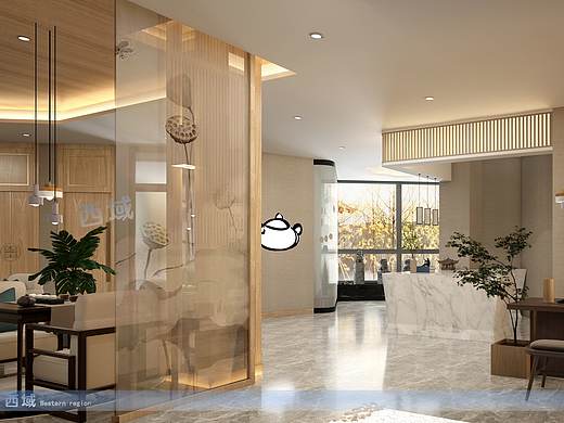 茶楼设计（个人主页-ZNTIxMjgzMTI=） - 商业空间设计 - 站酷设计师温州西域效果图原创素材 - 站酷ZCOOL