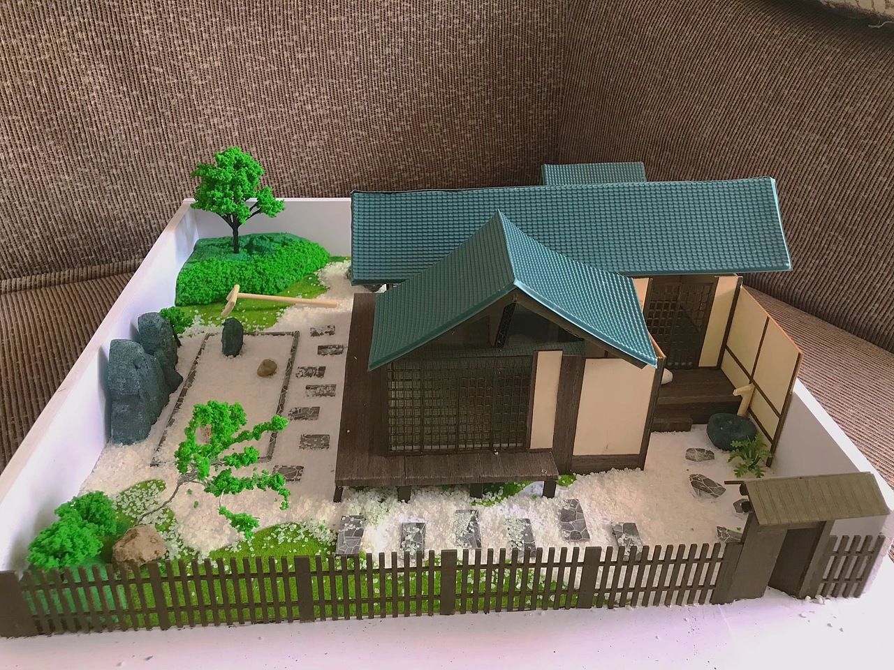 日式庭院模型|空间|景观设计|麦兜am - 原创作品 - 站酷 (zcool)