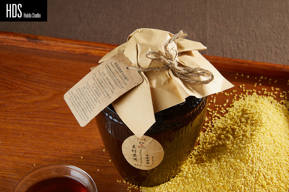 小米黄酒产品静物场景图拍摄