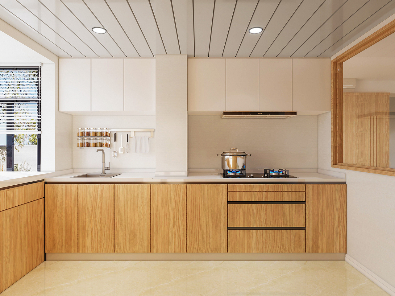 原木风格客餐厅效果图