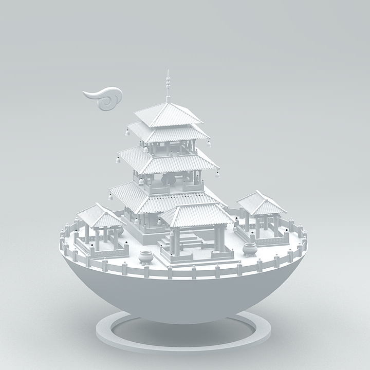 #C4D#中国古代建筑+3D视频H5交互制作(图ZMTI3MzYzMDgw) - 建筑/空间 - 站酷设计师跳跳糖创意原创素材 - 站酷ZCOOL