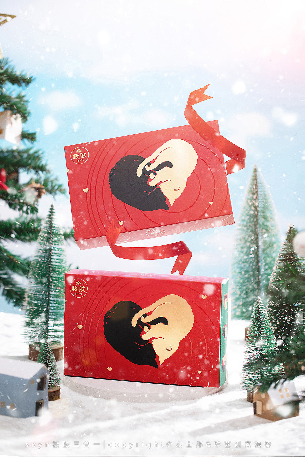 【杰士邦】节日礼盒套装三合一,产品场景图拍摄