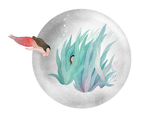 插画／动态图- 人鱼系列作品