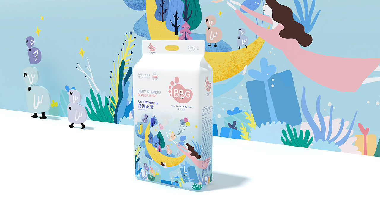 婴儿纸尿裤包装设计提案（图ZMTgzMjQ4ODcy） - 包装 - 站酷设计师Lulucyj原创素材 - 站酷ZCOOL