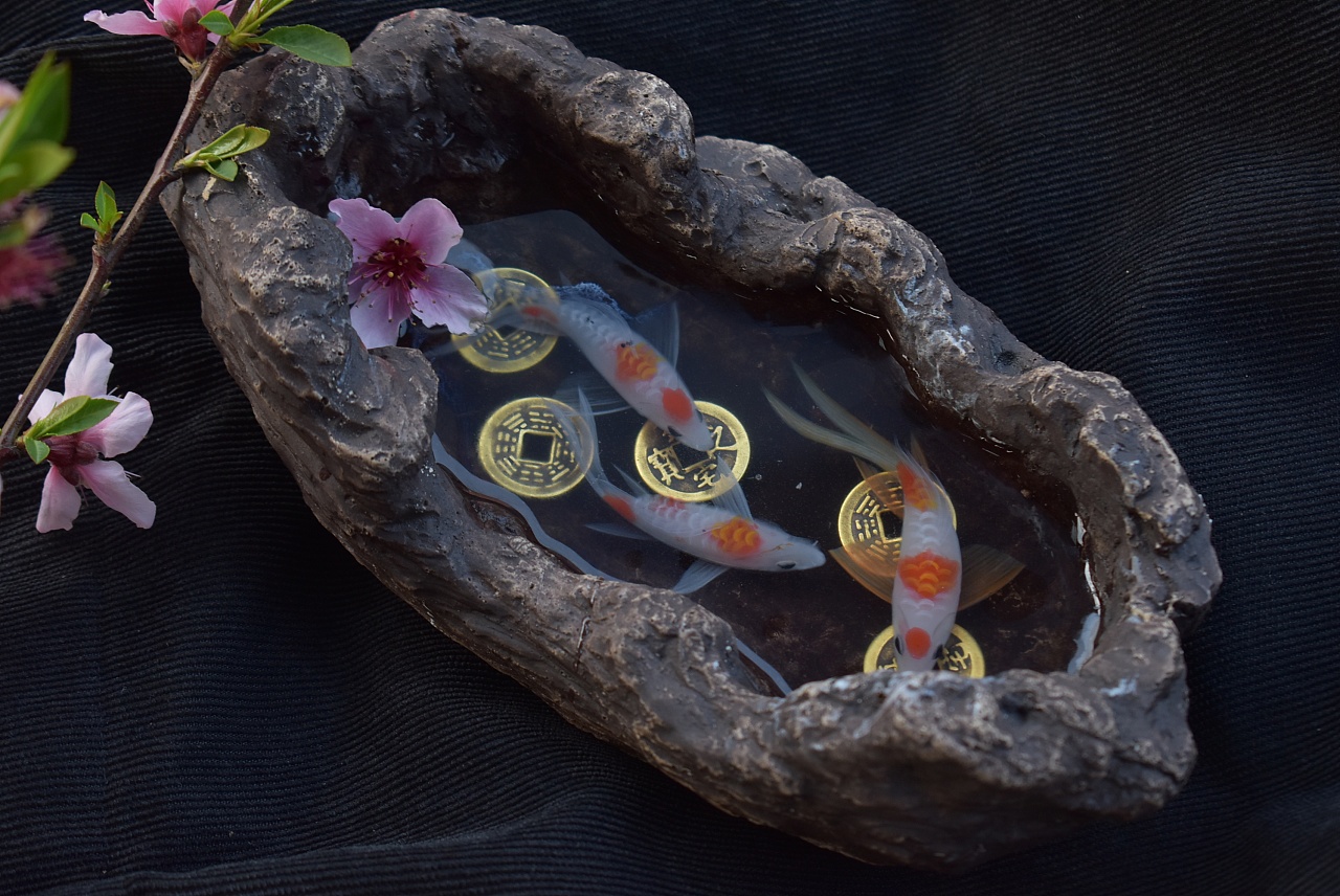 树脂画锦鲤鱼