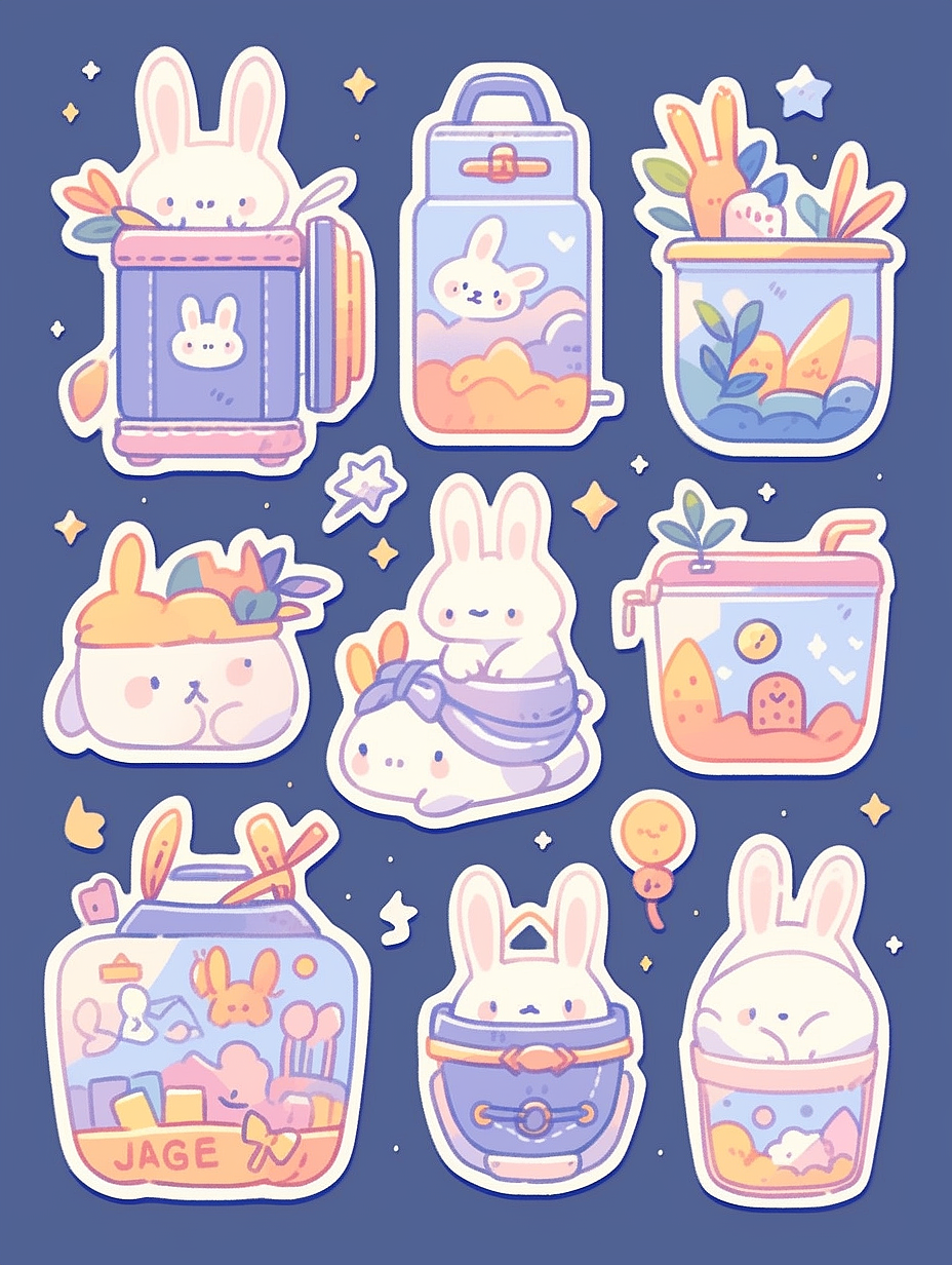 一组贴纸（图ZMzc4MzY4OTg0） - AI作品 - 站酷设计师Kimberlyy原创素材 - 站酷ZCOOL