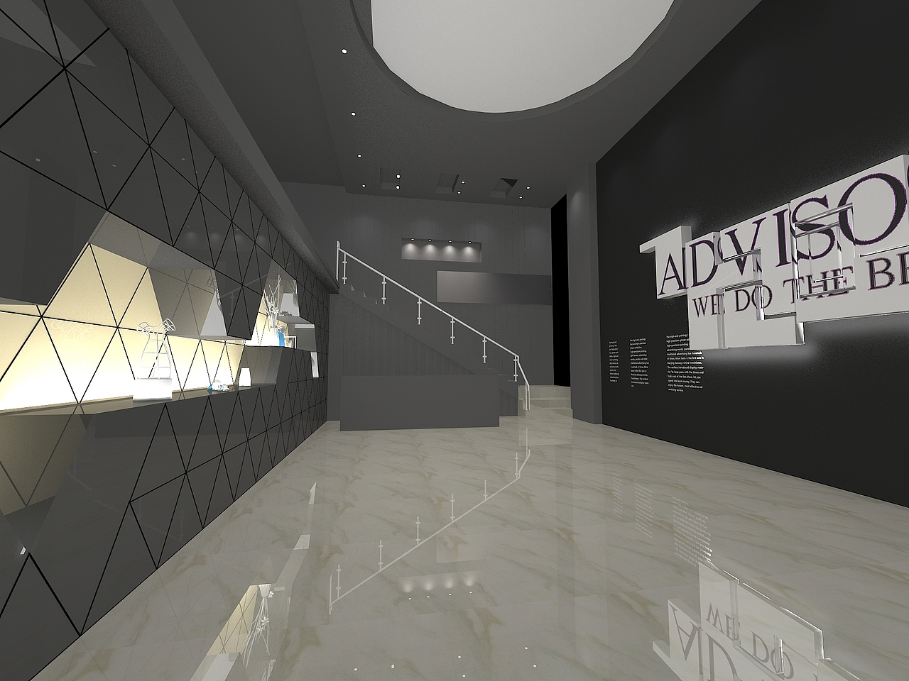 领略广告 公司一楼展墙设计（图ZODI4NzM5OTY=） - 展陈设计 - 站酷设计师RenTP原创素材 - 站酷ZCOOL