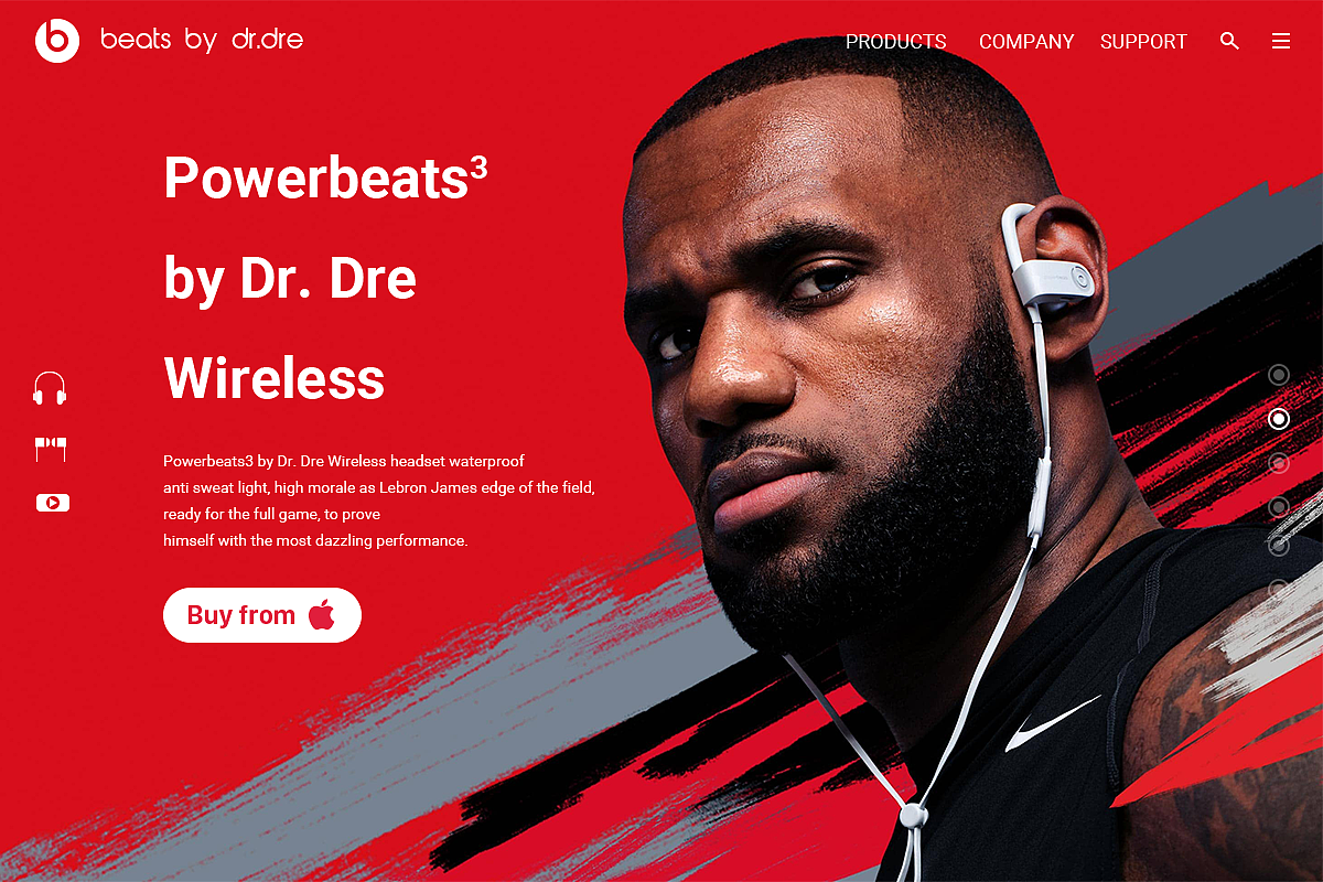 beats耳机 web design