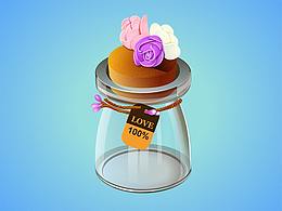 甜蜜的小玻璃瓶