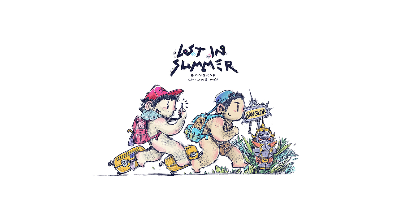 Lost in summer《马克与赛克》泰国篇（上）（图ZMTE0OTU2NjQw） - 商业插画 - 站酷设计师Simon小火原创素材 - 站酷ZCOOL